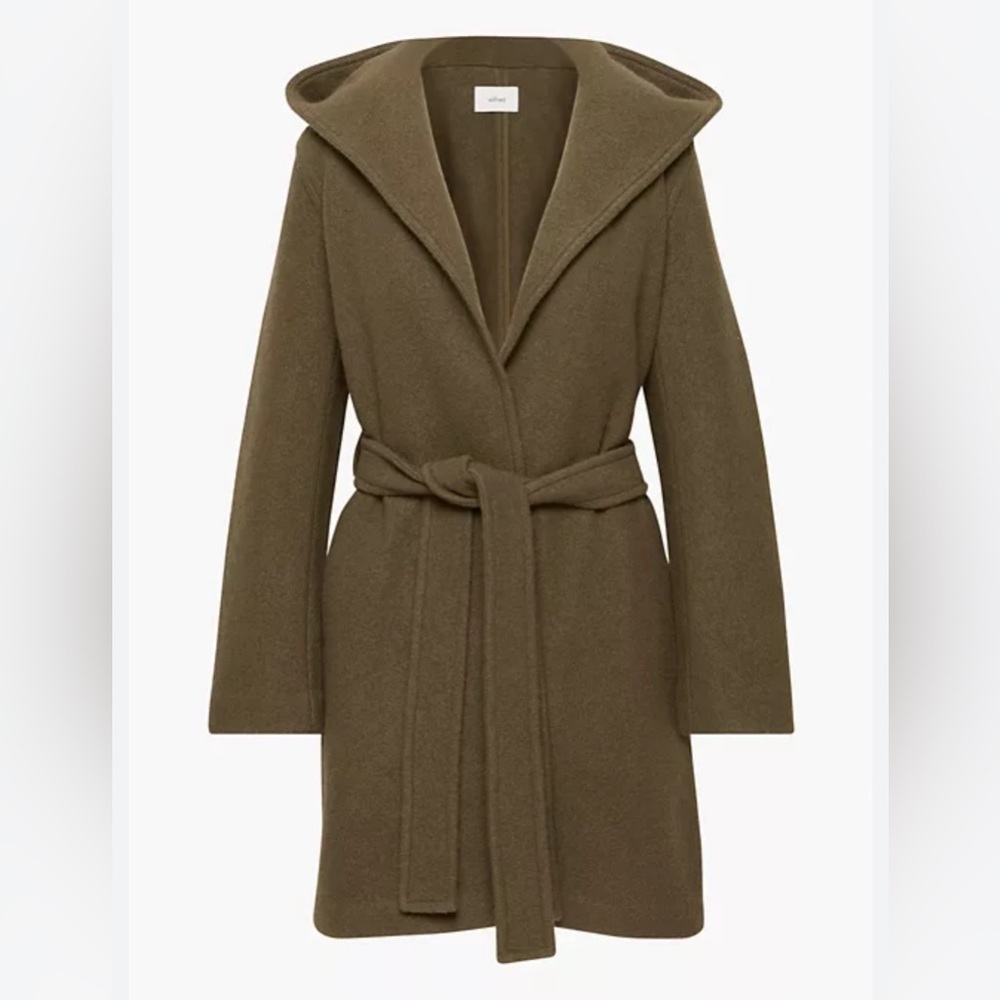 Aritzia Acre robe, 100% Merino wool, New with tags, XS, Rustical brown